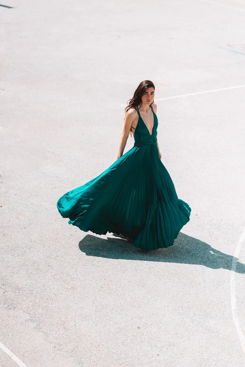 dark green grecian dress Frances Stevens Pleated Kandi Ruched Maxi Dress Prom dress V-Neck Maxi Dress in Color:Midnight & Butter Great for any cup